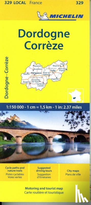 Michelin - Correze, Dordogne - Michelin Local Map 329