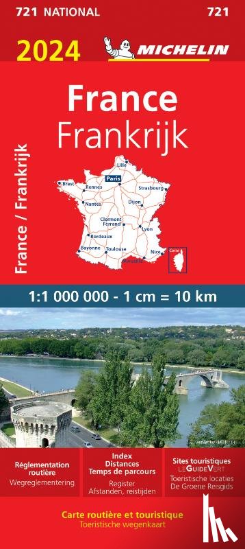  - Michelin Wegenkaart 721 Frankrijk 2024