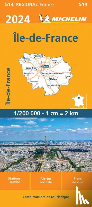  - Michelin Wegenkaart 514 Ile-de-France 2024