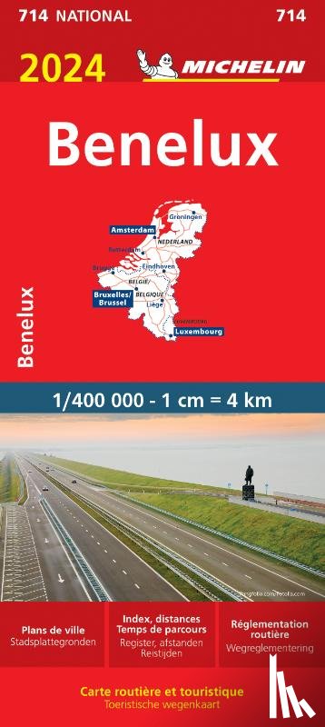  - Michelin Wegenkaart 714 Benelux 2024