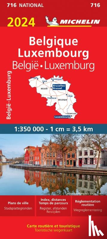  - Michelin Wegenkaart 716 België & Luxemburg 2024
