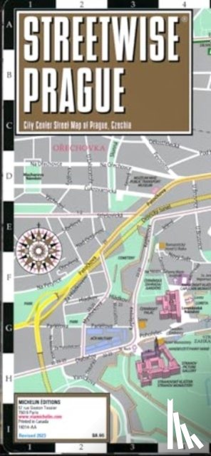 Michelin - Streetwise Prague Map - Laminated City Center Street Map of Prague, Czech-Republic