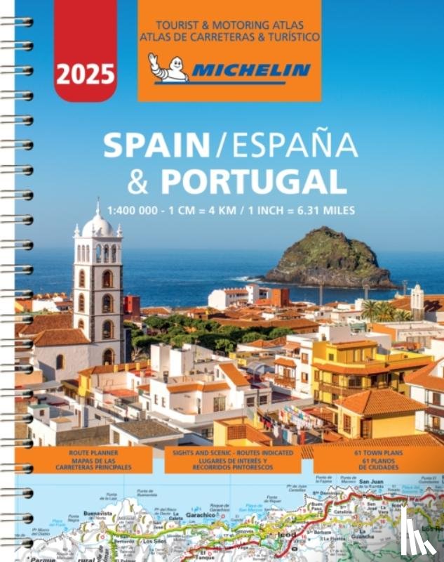 Michelin - Spain & Portugal 2025 - Tourist and Motoring Atlas (A4-Spiral)