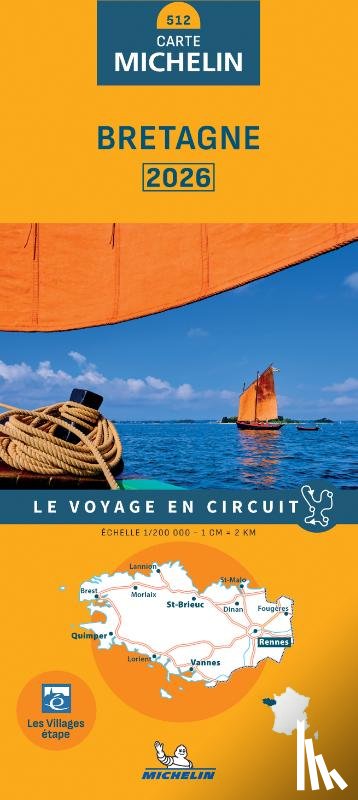  - Michelin Wegenkaart 512 Bretagne 2026