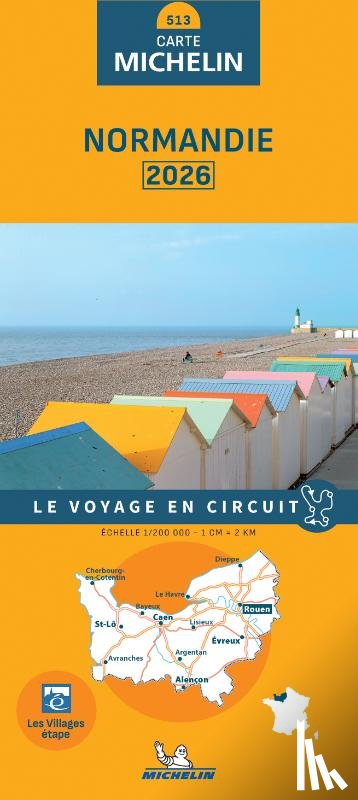  - Michelin Wegenkaart 513 Normandie 2026