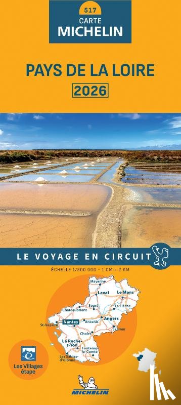  - Michelin Wegenkaart 517 Pays de Loire 2026