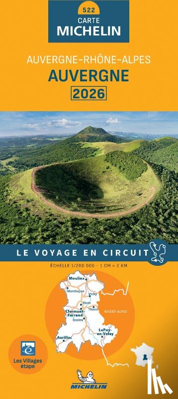  - Michelin Wegenkaart 522 Auvergne 2026