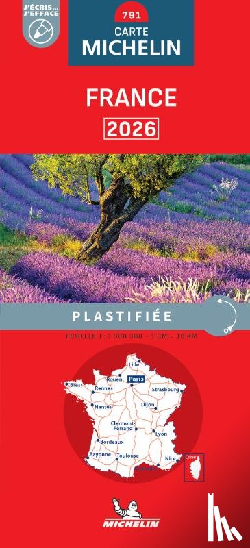  - Michelin Wegenkaart 791 Frankrijk geplastificeerd 2026