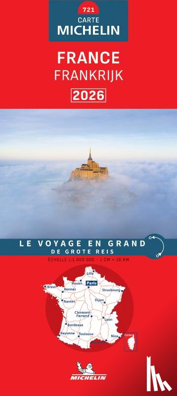  - Michelin Wegenkaart 721 Frankrijk 2026