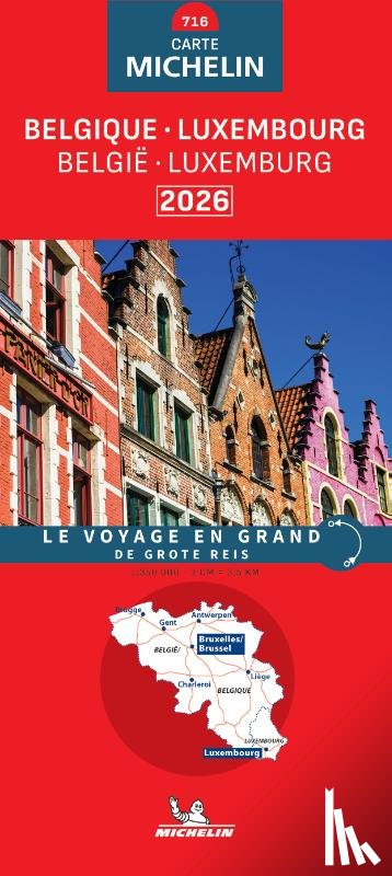  - Michelin Wegenkaart 716 België / Luxemburg 2026