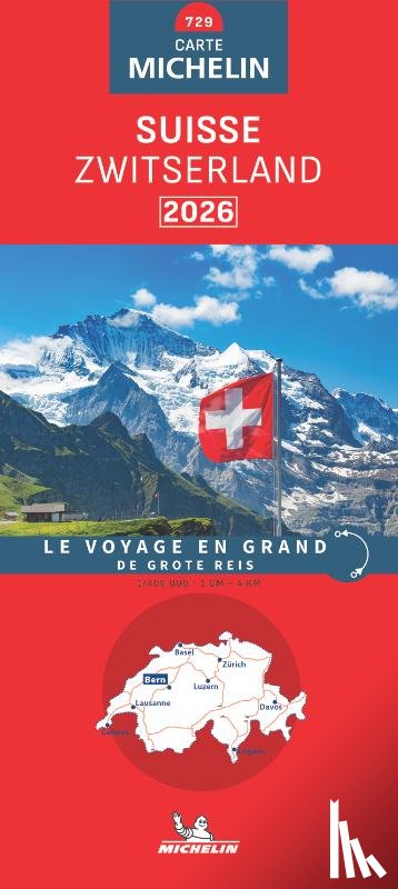  - Michelin Wegenkaart 729 Zwitserland 2026