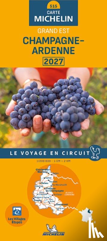  - Michelin Wegenkaart 515 Champagne-Ardennen 2027