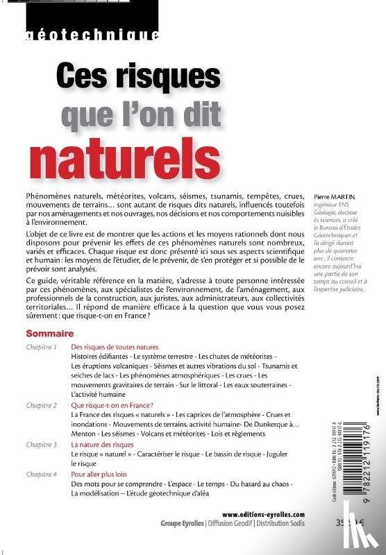 Martin, Pierre - Ces risques que l'on dit naturels