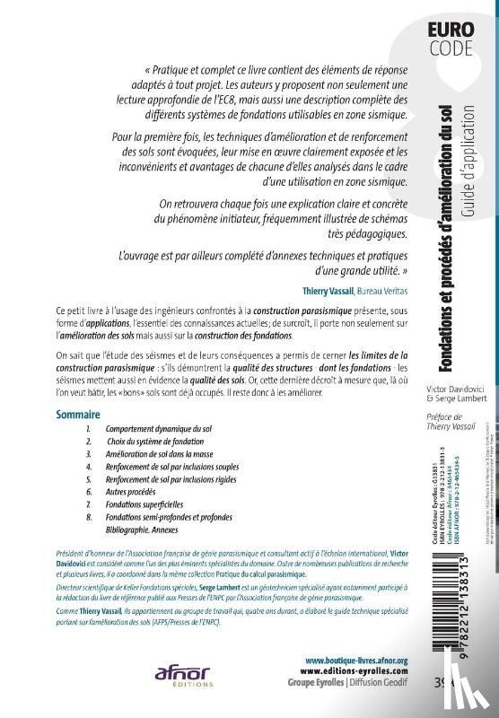 Davidovici, Victor, Lambert, Serge - Davidovici, V: Fondations et procédés d'amélioration du sol