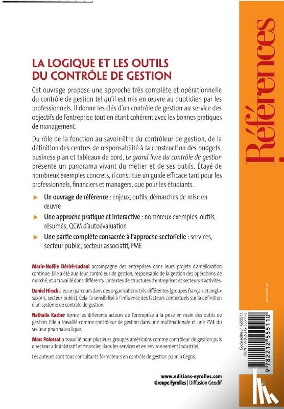 Desire-Luciani, Marie-Noelle, Hirsch, Daniel, Kacher, Nathalie - Le grand livre du controle de gestion