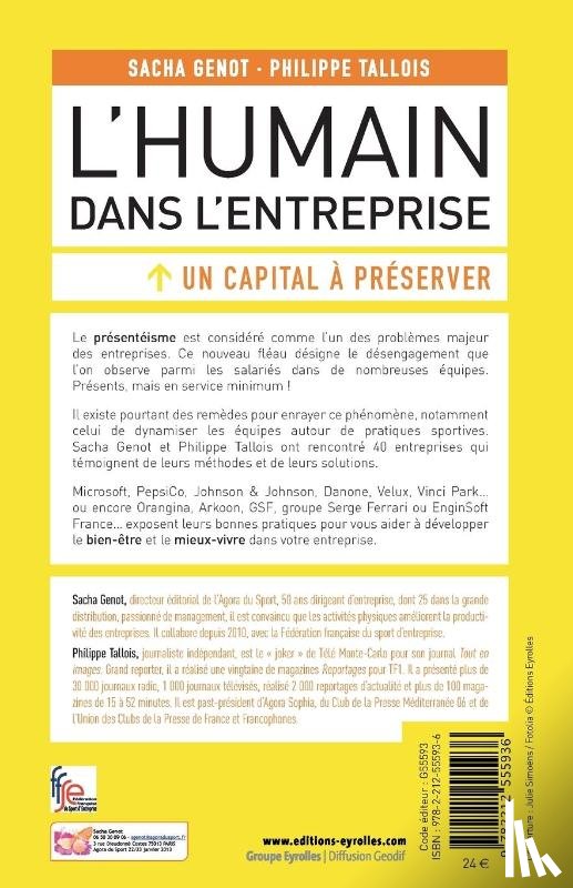 Genot, Sacha, Tallois, Philippe - L'humain dans l'entreprise