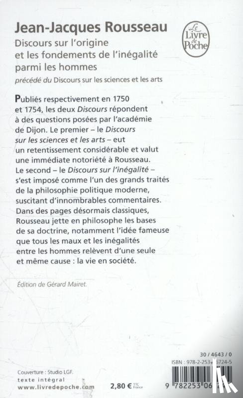 Rousseau, Jean-Jacques - Discours Sur L'Origine et Les Fondements