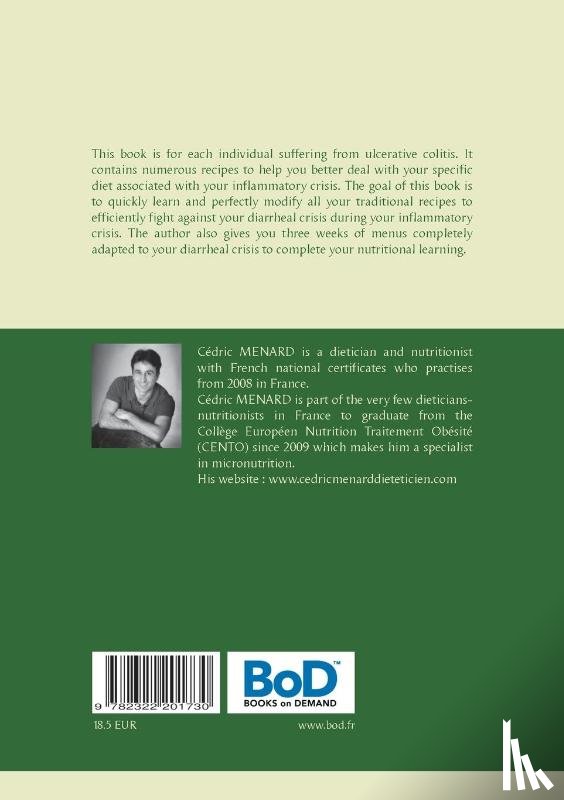 Menard, Cedric - Recipes and menus for ulcerative colitis