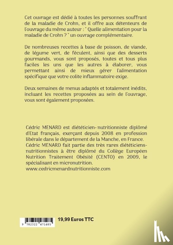 Menard, Cédric - Mes recettes faciles pour la maladie de Crohn.