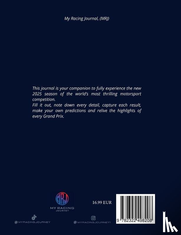 My Racing Journal, (Mrj) - My Racing Journal 2025