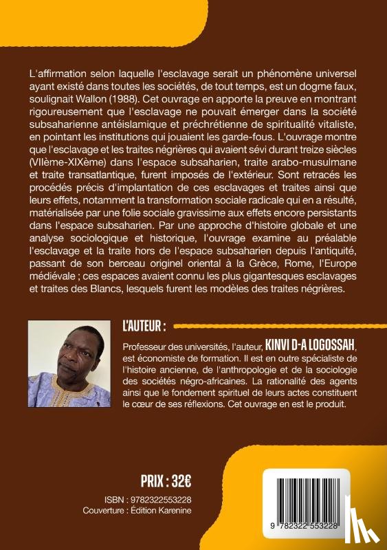 Logossah, Kinvi D. A. - Traites des Blancs, génératrices des traites des Noirs