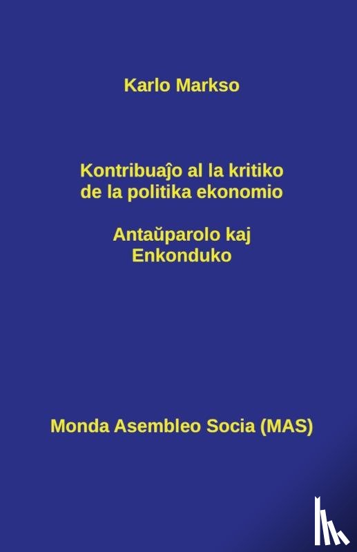 Markso, Karlo - Kontribuaĵo al la kritiko de la politika ekonomio