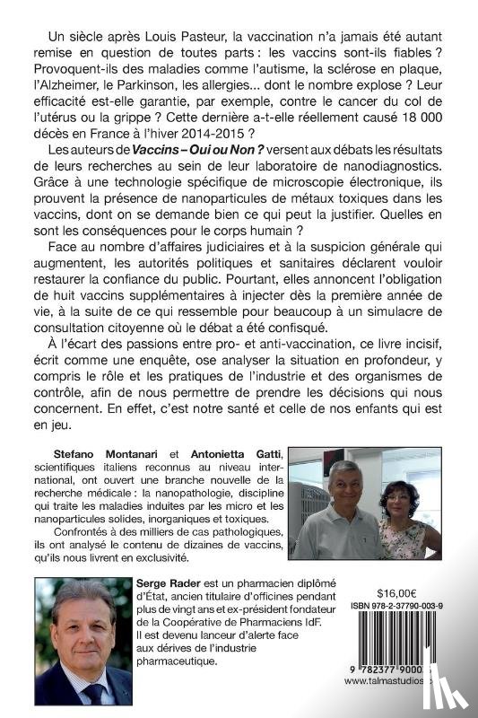 Rader, Serge, Gatti, Antonietta, Montanari, Stefano (Diagnostics Srl Modena Italy) - Vaccins - Oui ou Non ?