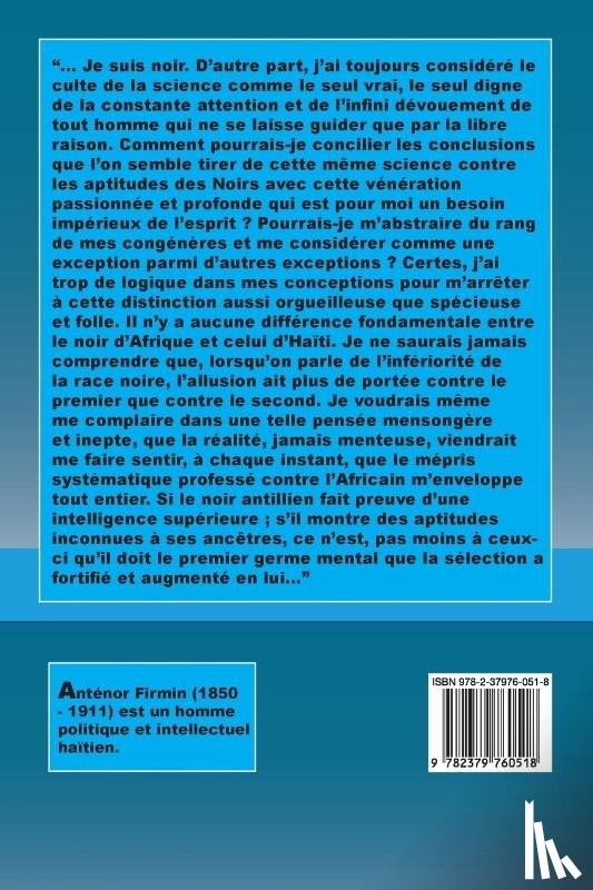 Firmin, Antenor - De l'egalite des races humaines