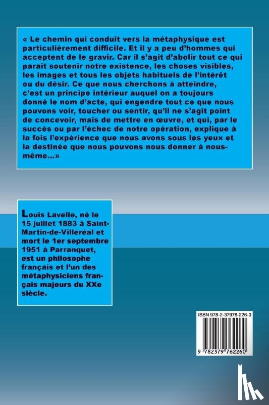 Lavelle, Louis - De l'Acte