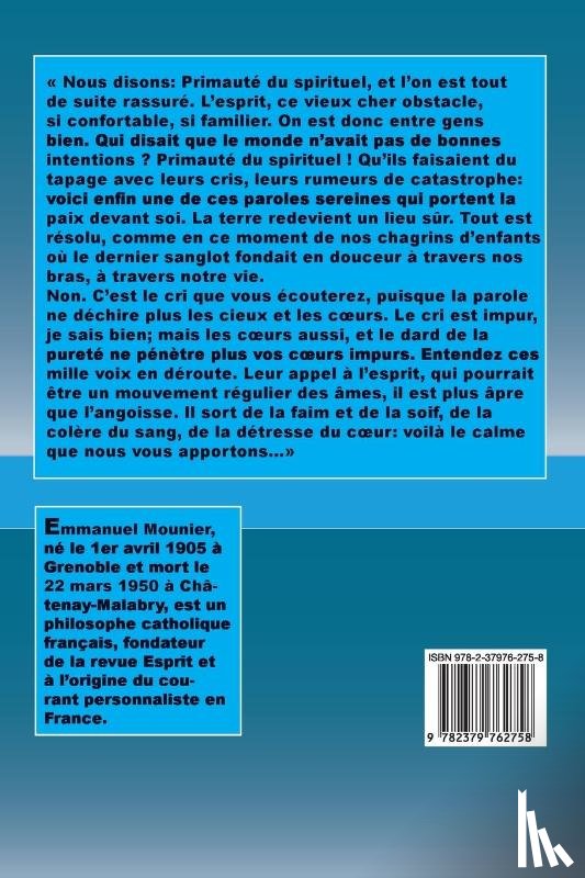 Mounier, Emmanuel - Révolution personnaliste et communautaire