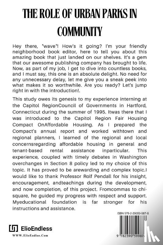 Webb, Atwater - The Role Of Urban Parks In Well-Being