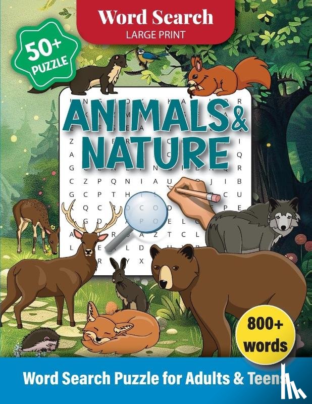 Bidden, Laura - Animals & Nature Word Search Puzzle for Adults and Teens
