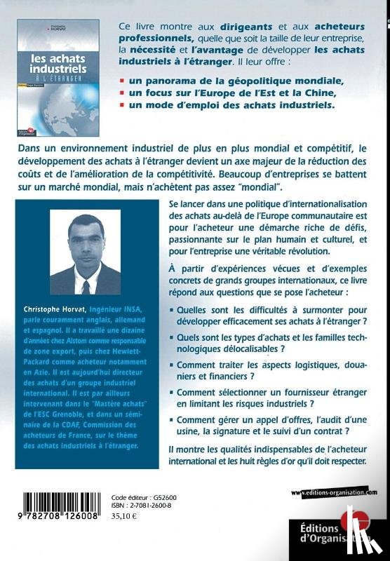 Horvat, Christophe - Les achats industriels a l'etranger