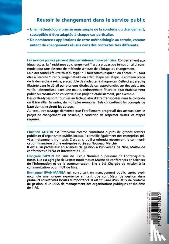 Guyon, Christian, Guyon, Francoise, Evah-Manga, Emmanuel - Reussir le changement dans le service public