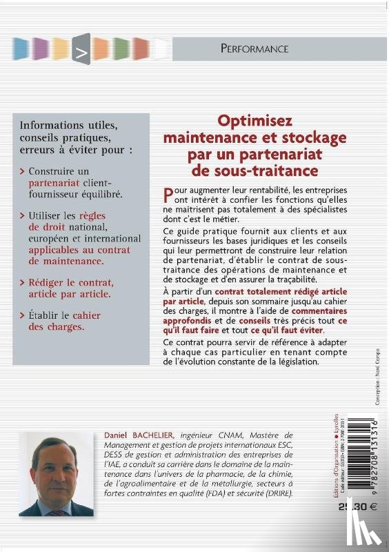 Bachelier, Daniel - Contrats de maintenance