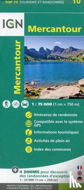  - IGN 75 000 Touristische Wanderkarte 10 Mercantour