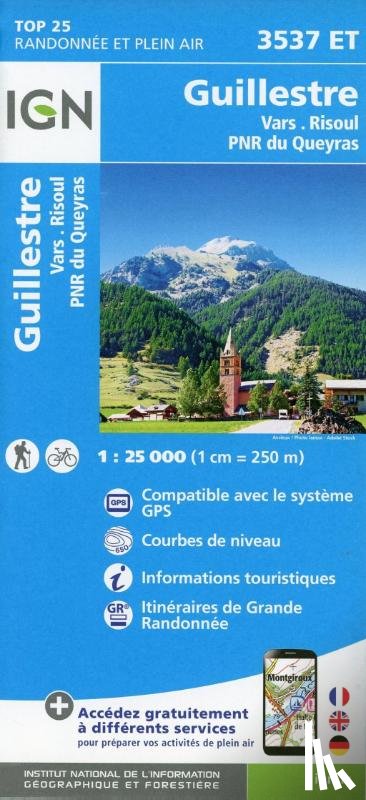  - Guillestre. Vars. Risoul. Parc National du Queyras 1 : 25 000