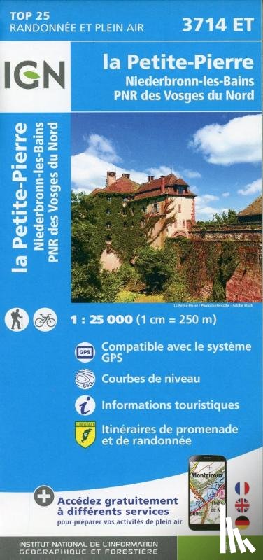  - La Petite Pierre-Niederbronn-les-Bains.PNR des Vosges du Nord 1:25 000
