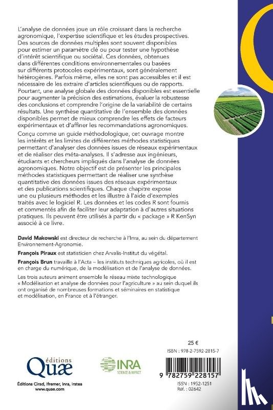 Makowski, David, Brun, François, Piraux, François - Makowski, D: L'analyse des réseaux expérimentaux à la méta-a