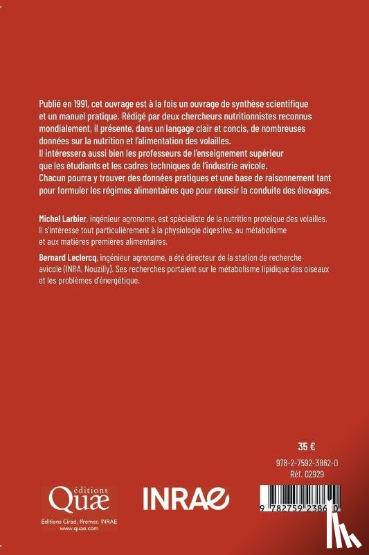 Larbier, Michel, Leclercq, Bernard - Larbier, M: Nutrition et alimentation des volailles