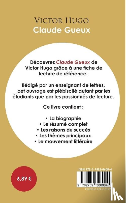 Hugo, Victor - Fiche de lecture Claude Gueux (Etude integrale)