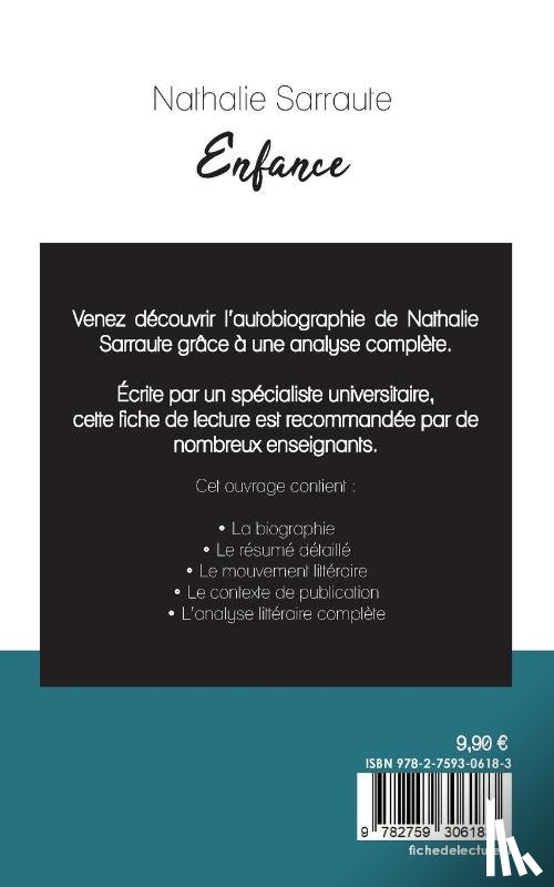 Sarraute, Nathalie - Enfance de Nathalie Sarraute (fiche de lecture et analyse complete de l'oeuvre)