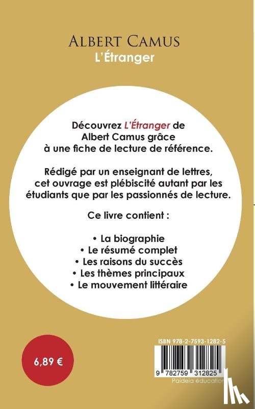Camus, Albert - Fiche de lecture L'Etranger (Etude integrale)