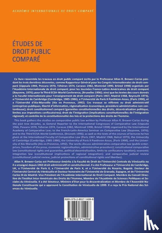 Brewer-Carias, Allan R - Etudes de Droit Public Compare