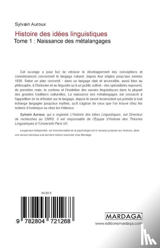 Sylvain Auroux - Histoire des idées linguistiques