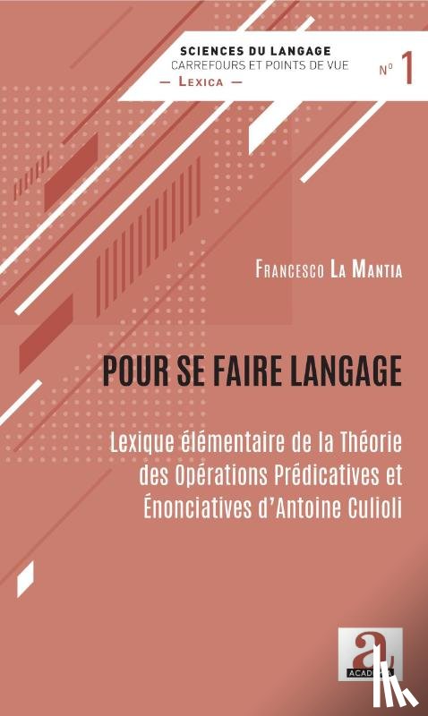 La Mantia, Francesco - Pour se faire langage