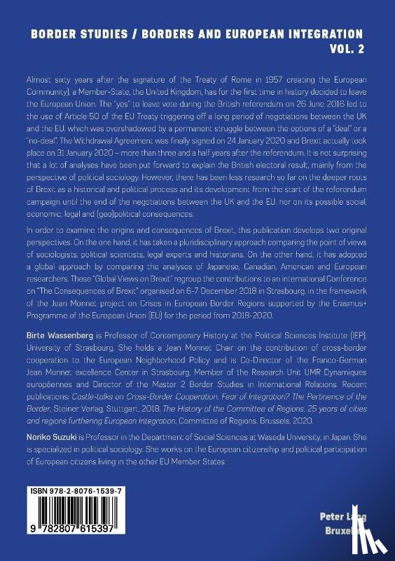  - Origins and Consequences of European Crises: Global Views on Brexit