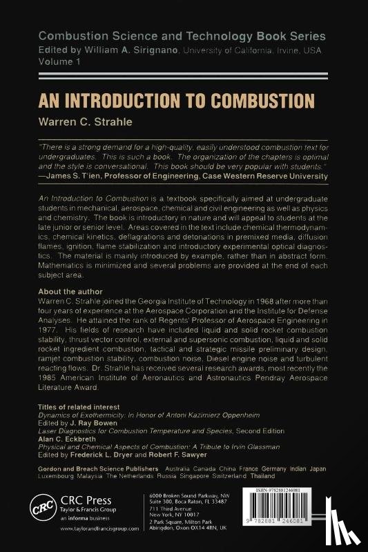 Strahle, Warren C. - Introduction To Combustion