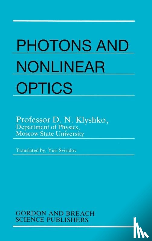 Klyshko, D.N. - Photons Nonlinear Optics