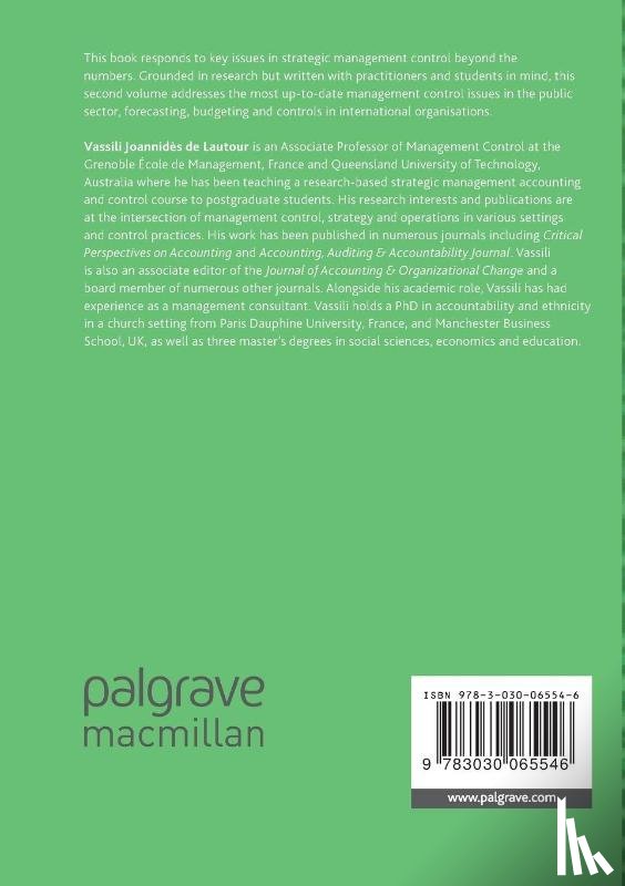 Joannides de Lautour, Vassili - Strategic Management Accounting, Volume II